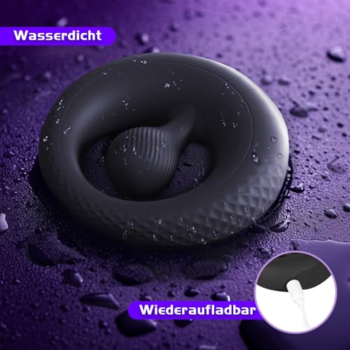 Penisring Vibrator mit 360° Verstellbarem Perlen-Klitorisstimulator, Sex Spielzeug für die Paare Männer Frauen, YAWNSHE Cockring Penis Ring Sex Toys, Erotisches Sexspielzeug für Paare Mann Extrem Sex