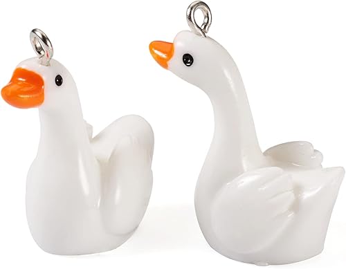 Miniatura 7 de Cheriswelry 5 dijes de resina 3D de conejo de resina con lazo de hierro, dijes colgantes de resina animal lindo adorno colgante de 0.906-0.945 in