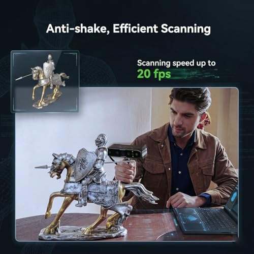 Image of Creality CR-Scan Otter 3D Scanner, Four Lenses for Color Scanning Objects /Bodies /Faces, Up to 0.03mm Accuracy, 20fps Speed, MacOS, Windows