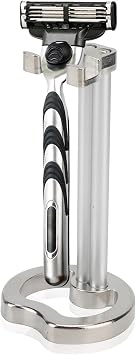 Shaving Razor Stand, Anti-Rustic Safety Razor Stand Matte Metal Shaver Hanger Shaving Men Razor Stand Universal Holder Grooming Tool Barber Accessories for Bathroom Countertops