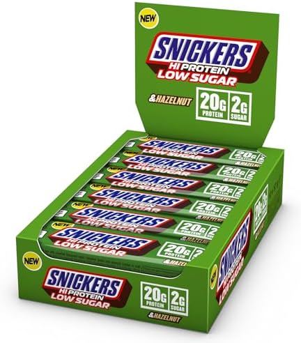 Snickers Low Sugar Hazelnut Protein Bar 57g Pack of 12