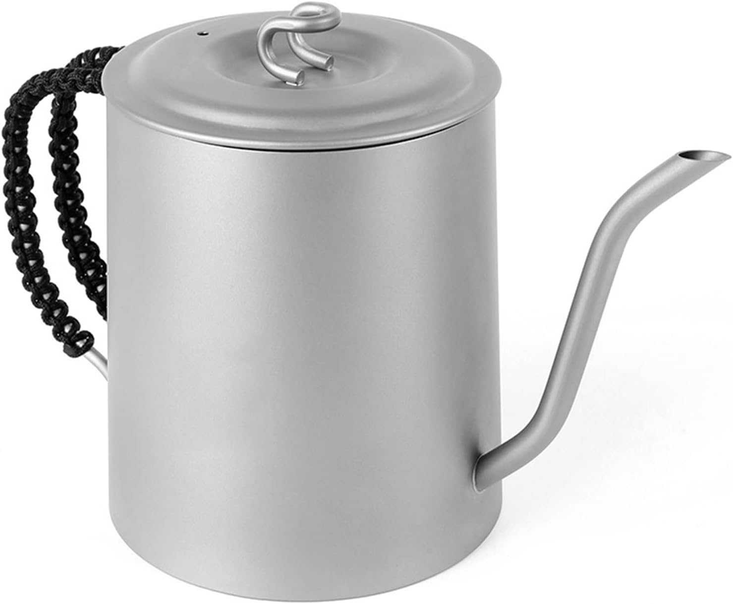 Pour-Over Coffee, 1 L Titanium Tea Kettle, Gooseneck Teapot with Precision Pour Spout, Ultralight Portable Teapot for Outdoor Camping Coffee Maker