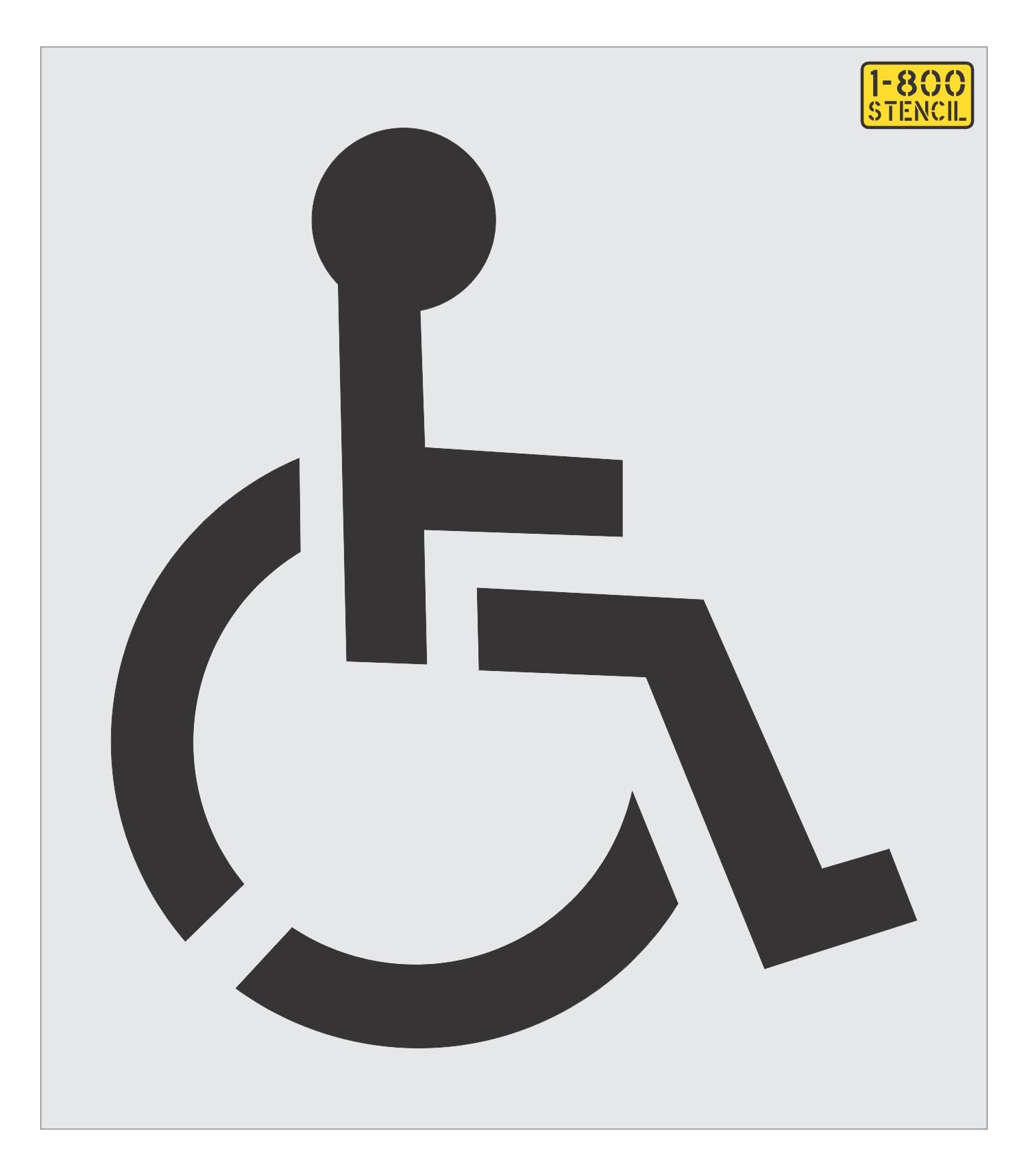 34" Handicap Stencil - 1/8" (.125") PRO-Grade LDPE