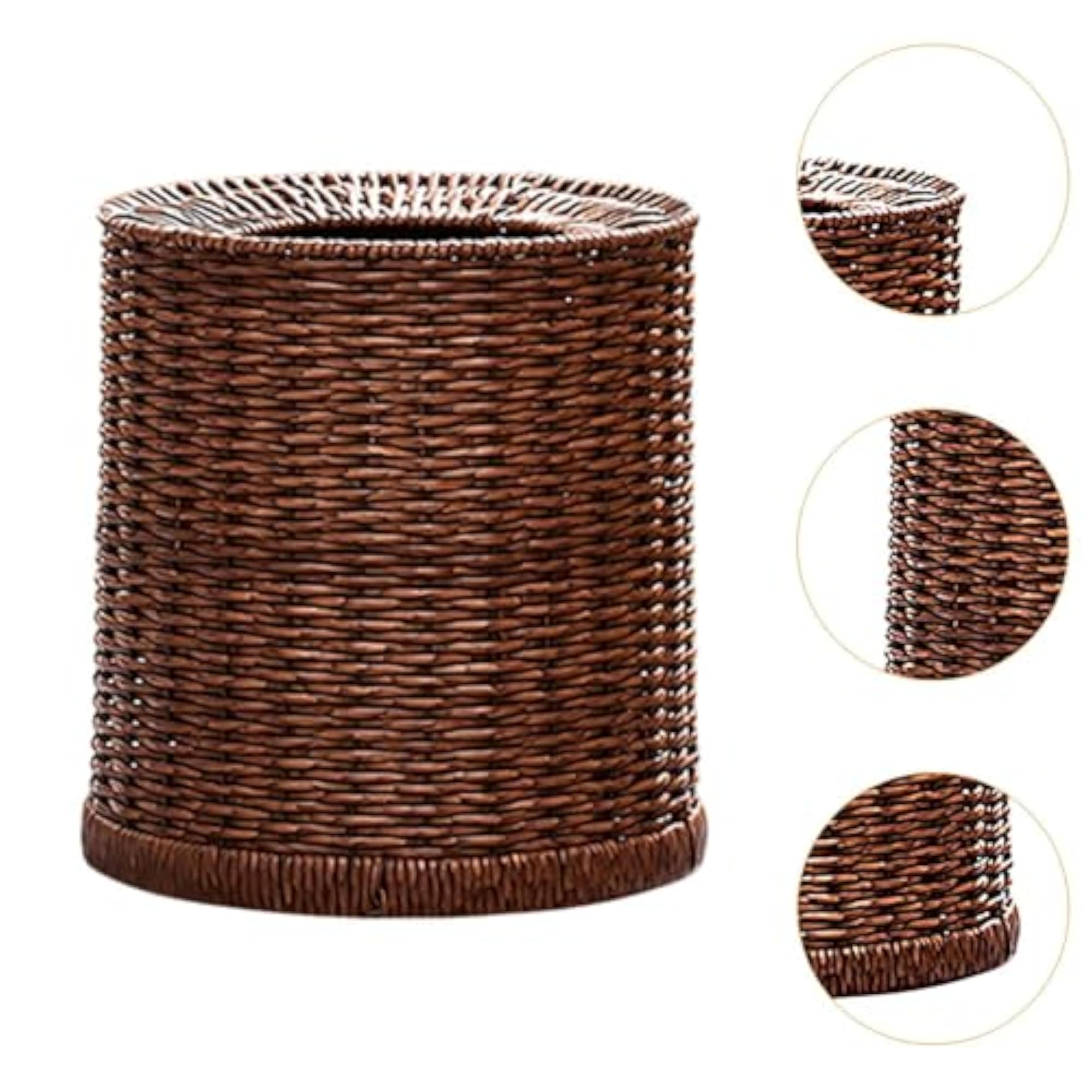 BNF® Imitation Rattan Trash Can for Home