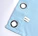 MIUCO 1 Pair Thermal Insulated Grommet 52-Inch-by-63-Inch Blackout Window Curtain Panels with 2 Tie Backs, Sky Blue