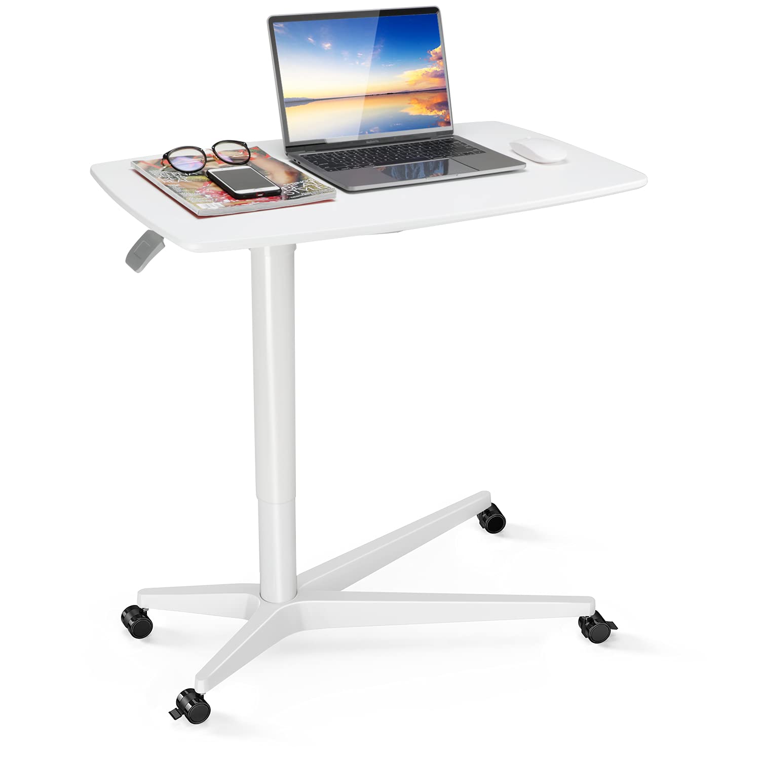 Buy HUANUO Mobile Standing Desk, Height Adjustable Standing Desk, 30