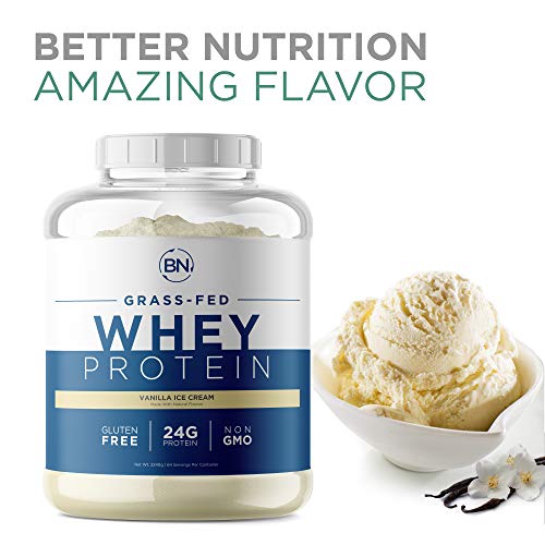 Grass Fed Whey Protein Vanilla 5lb - 100% Pure and Natural - 5lb/64 Servings - 24g Protein - Cold Processed Undenatured - Non-GMO - rBGH-Free - Happy Healthy Cows USA - Thumbnail 4