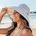 Summer-Mesh-Sun-Hats-for-Women-UV- Protection-Wide-Brim Packable-Bucket-Hats Foldable-Beach-Hat Beige