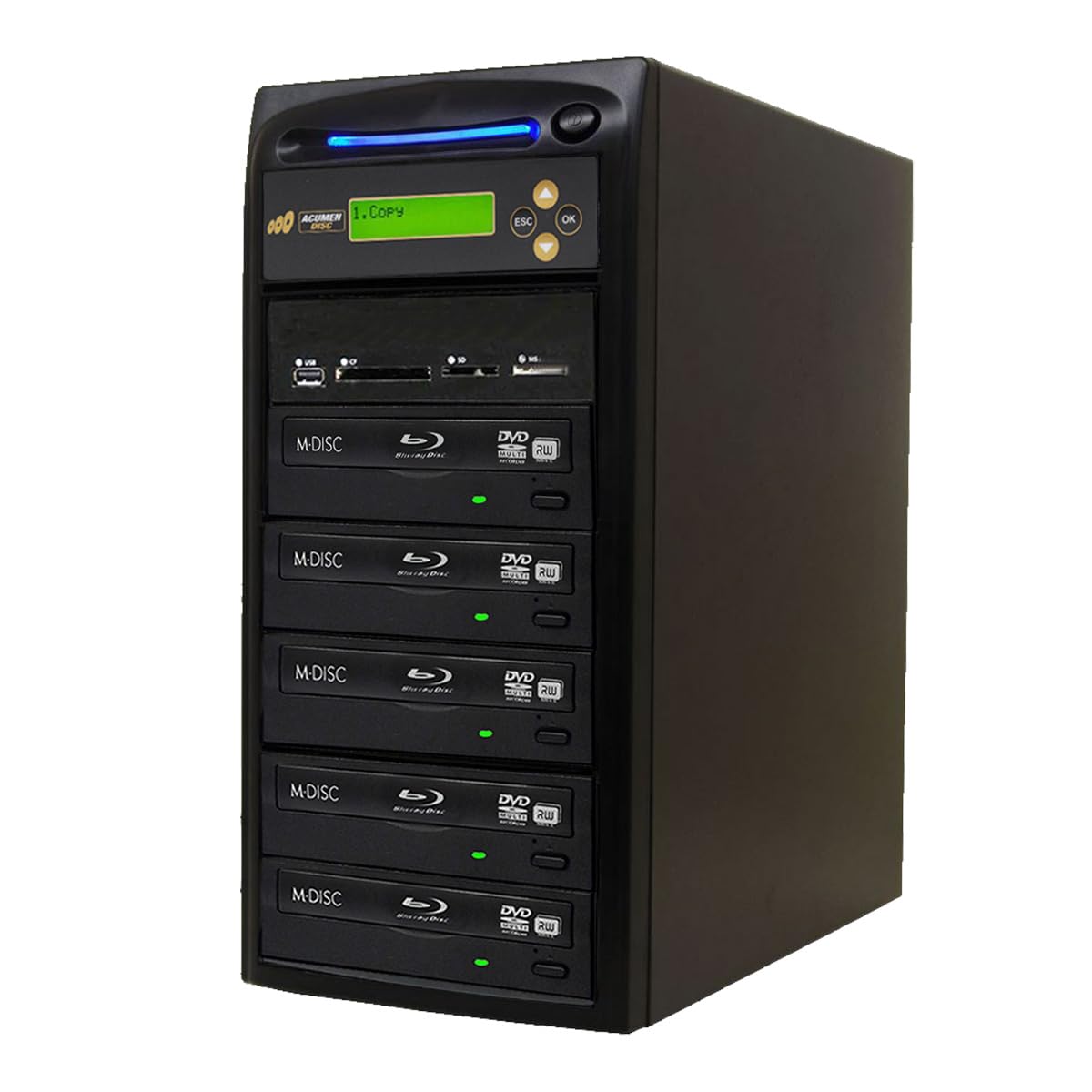 1 to 4 Multimedia Backup Duplicator - Flash/Disc to Blu-Ray AD04-MMBD