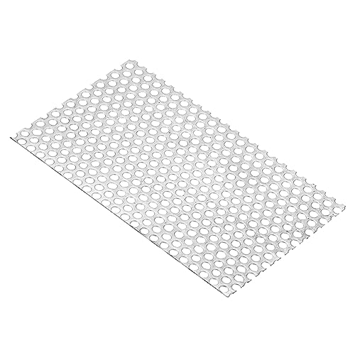 PATIKIL 8 x 4 304 Edelstahl Lochblech 0.2 Loch 19GA Streckmetall Netzplatte Gitter Dekorative Netze für Lüftung Grillen Rauchen