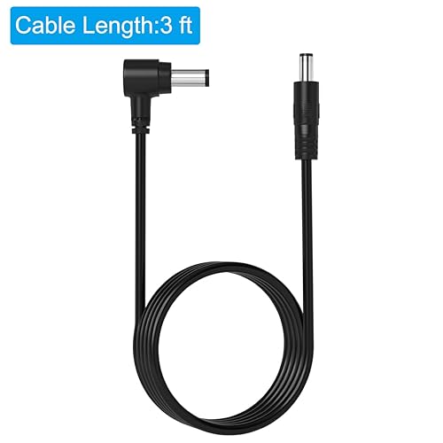 Miniatura 4 de Cable de extensión CC macho a macho, cables de cámara de vigilancia, 90 grados 0.217 in x 0.083 in, cable de extensión de alimentación de 12v CC