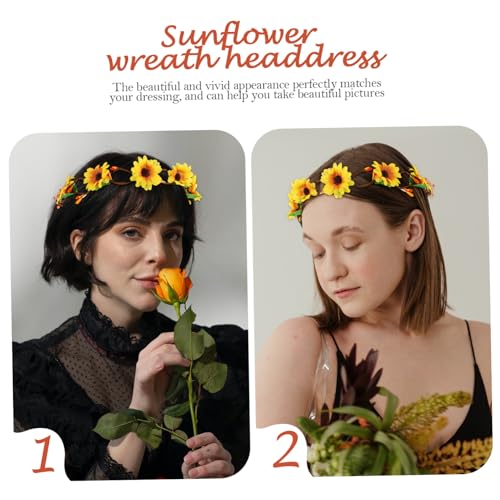 Couronne de fleur bandeau ajustable accessoire floral bohème mariage - 6