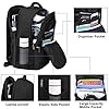 17 Pouces Sac à Dos Ordinateur avec Fente de chargement USB, Antivol Imperméable Homme, Grande Capacité Fonctionnel PC Portable pour Voyage/Affaire/Scolaire -Noir #1