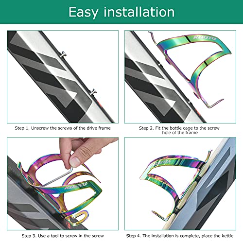 Savadeck Lightweight Bike Water Bottle Cage, Bicycle Aluminum Alloy Anti Rust Water Bottle Holder Aluminum Water Side Bottle Cages For Mountain Bike/Road Bikes/Hybrid Bike/Folding Bike (Purple) #TOP5