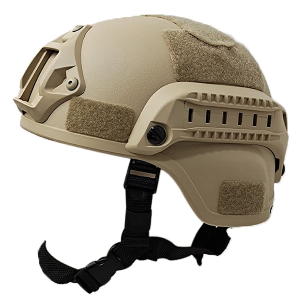 Snelle Helm Gewatteerde 22-23.5 inch Gratis Maat Airsoft Helm Universele Paintball Helm Verstelbare Zijrail NVG Mount Beschermende Bump Helm voor Jacht Zand Geel Airsoft Helm Bump Helm Combat H