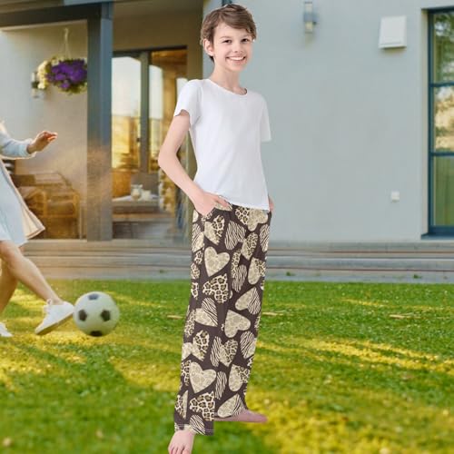 visesunny Boys Pants Loose Jogger Pants Soft Elastic Loungewear Long Bottom Trousers with Colorful Pattern Pockets Size S-XL4