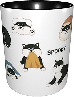 マグカップ コーヒーカップ かわいい 柴犬 黒柴 磁器カップ ミルクコップ CUP ティーカップ スープカップ 茶カップ 陶器 水コップ 人気 水筒 耐熱 耐冷 大容量 かわいい プリント 家庭用 オフィス 業務用 贈り物 プレゼント 箱付き 330ml