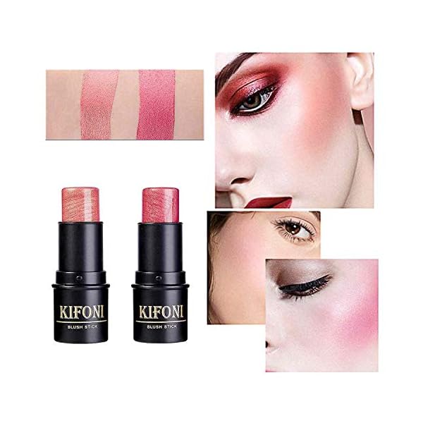 Sumeitang 4 Pcs Cruelty-Free Waterproof Highlighter Makeup Sticks Shimmer Illuminator and Blush Stick Face Contour Cosmetics Set Easy To Use Blends Effortlessly
