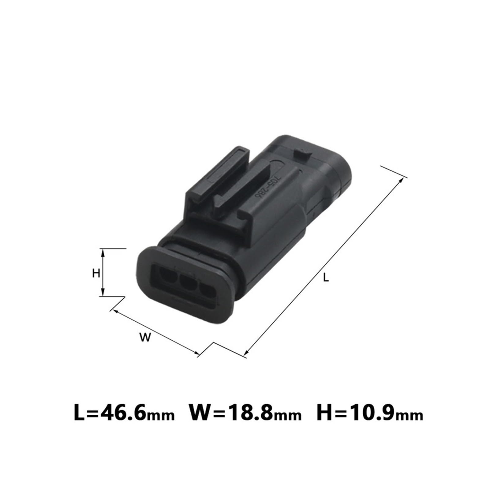 Yige Store 1/5/10/20 Ensembles 3 épingles Ampère Connecteur étanche de l'automobile électronique 1718653-1 ajusté for Vw Audi 4f0973703A / 4f0973703 ( Color : 3p female male , Package : 20 sets )