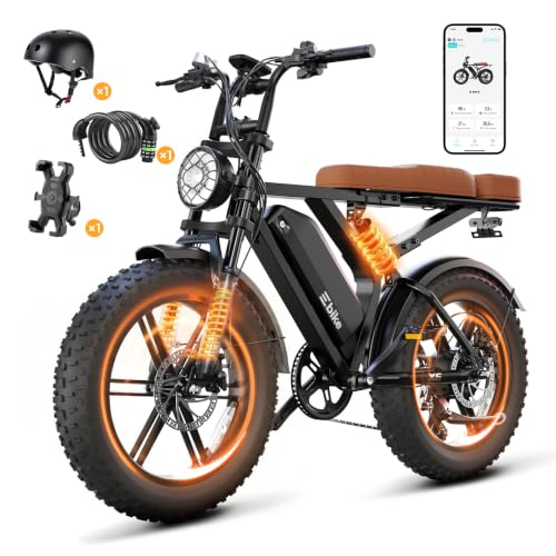 Image of Electric Bike for Adults,20 inchx4 inch Fat Tires Retro Ebike, 28MPH Top Speed