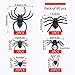 JIALWEN 60 Pieces Realistic Plastic Spiders Black Fake Spider Toys and Spider Rings Spider Toys Halloween Prank Prop for Halloween Home Party Decorations, Multiple Sizes and Styles