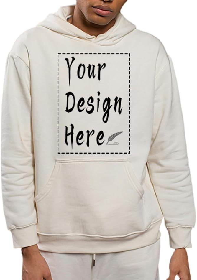 Custom Unisex Hoodies With Your Design Text Photo, Personalized For Men/Women On Front Back Sleeves - Image 2