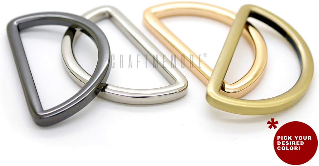 CRAFTMEMORE 4pcs 1-1/2 inches D Rings Purse Loop Quality Plating Flat Metal D-Ring for Craft Purse Making Accessories SC79 (1 1/2 Inches, Silver) - Image 3