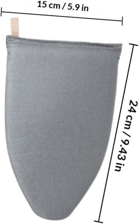 Handheld Mini Ironing Board Mitt Grey Garment Steamer Heat Resistant Steaming Glove Protective Ironing Accessory for Household Clothes Steaming and Travel