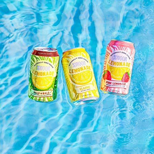 Swoon Zero Sugar Iced Tea And Lemonade Variety Pack - Low Carb, Paleo-Friendly, Gluten-Free Keto Drink - Half + Half Iced Tea Lemonade, Classic & Pink Lemonade 12 Fl Oz. (Pack Of 12) #TOP2