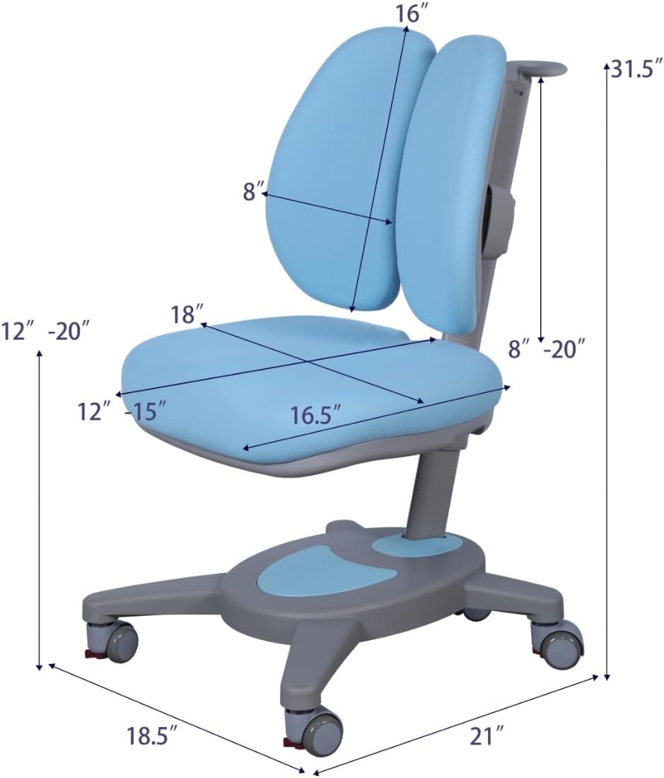 Amazon.com: ApexDesk NK Series Height Adjustable Chair, Light Blue