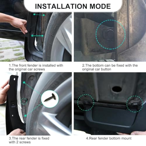 Guardabarros para Golf 6 Mk6 con diseño resistente que bloquea salpicaduras de barro delanteras 6