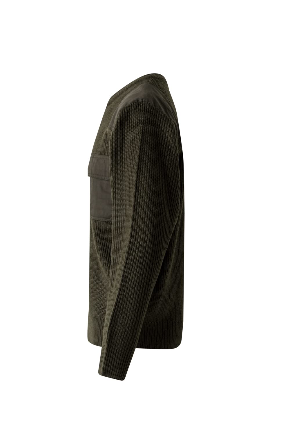 VELILLA 100; Jersey Punto Grueso con Cuello Redondo; Color Verde Caza; Talla L