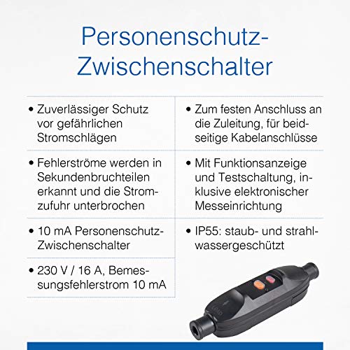 Interrupteur intermédiaire protection 10mA raccordement permanent IP66