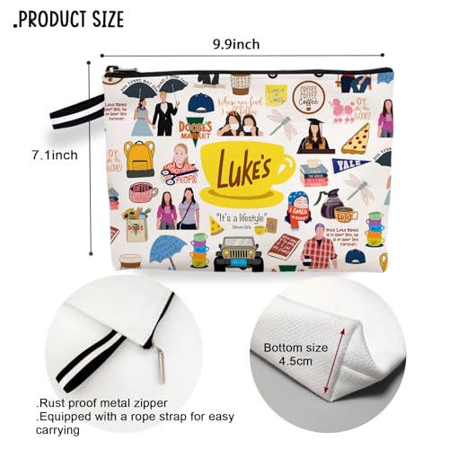 TV Show Gift Makeup Bag, Gilmore Inspired Cosmetic Bag Luke's Fans Gift Makeup Zipper Pouch Bag, Luke's Fan Gift for Women Female Best Friends Women Birthday Graduation Christmas2