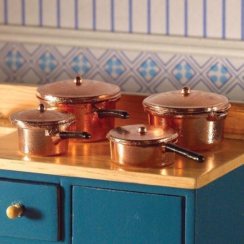 Amazon.co.jp The Dolls House Emporium 'Copper' Saucepans & Casserole