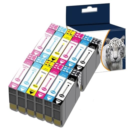 Teland 12 kompatibla bläckpatroner för användning med Epson Stylus Photo 1400 och 1500W (ersätter T0791, T0792?, T0793, T0794, T0795, T0796) Premium