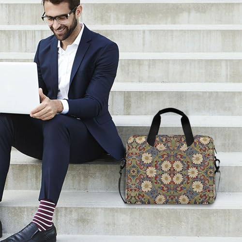 Funda para portátil 15.6 pulgadas con asa y correa roja azul miniatura 3