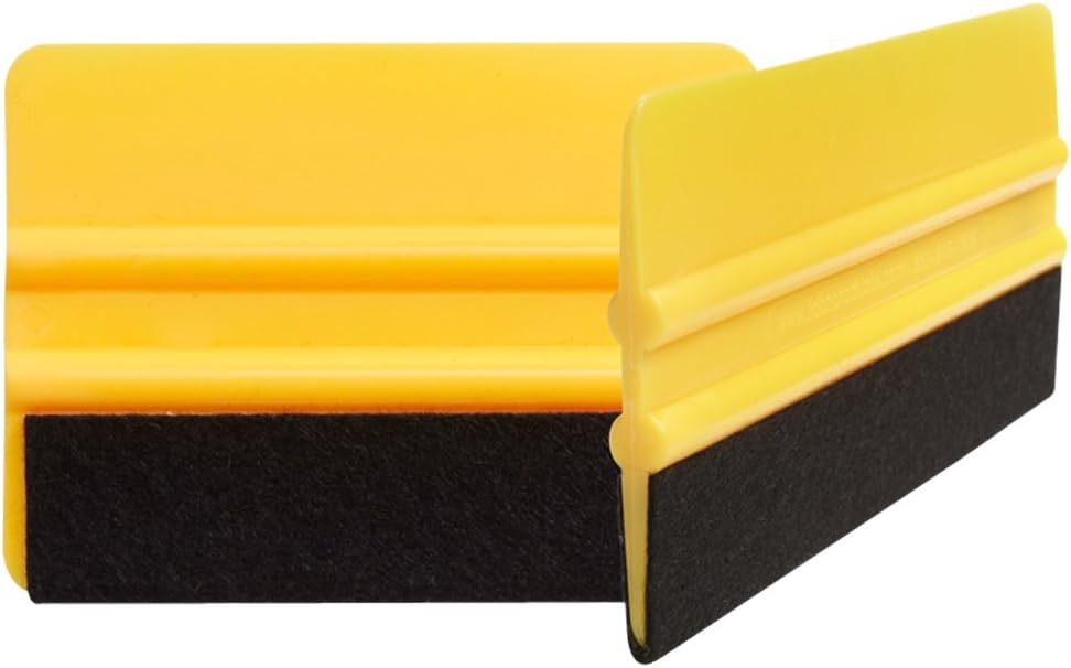 Felt Tipped Squeegee 2PACK. Automotive Squeegee for vyinal roll and Carbon Fiber Vinyl, fibra de carbono, vinal wrap for Cars, vvivid Vinyl. Apply xpel Paint Protection Film & Window Tint