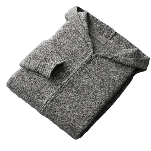 Men's Outdoor Cardigan Knitted Hooded Zipper Cardigan Warm Men Long Sleeves