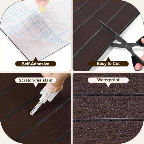 Paneles de pared 3D insonorizados y gruesos de PVC autoadhesivo 7