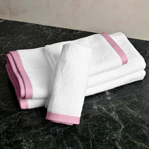 Image of Divine Casa Cotton Face & Hand Towel Set - 500 GSM Quick Dry, Ultra Soft Bath Towels for Gym, Hotel, Travel & Daily Use - Pack of 4