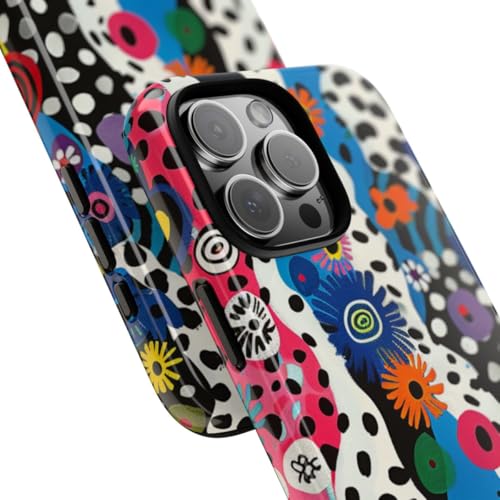 Coque résistante iPhone 16 Pro Max motif floral zèbre brillant antichoc multicolore - 2