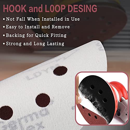 STEBRUAM 100 Stück Schleifpapier 125mm Klett 40 körnung,Profi 125 Schleifscheiben Rund 8 Loch für Exzenterschleifer