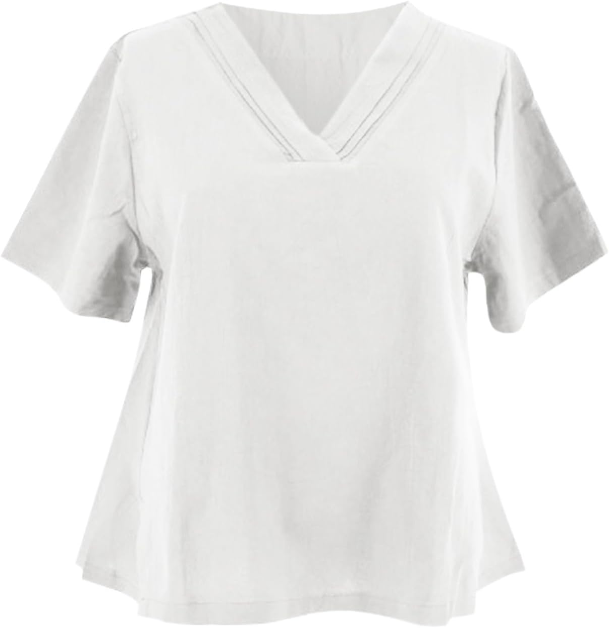 Summer Tops for Women Plus Size Boho Tops Rolled 3/4 Length Sleeve Loose Fit Blouse 2025 Trendy Tees Resort Wear