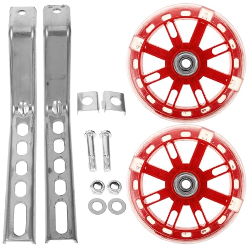 Alipis Training Wheels Accesorios Ajustables para Bicicleta con Ruedas Intermitentes Silenciosas para Bicicletas de 12-20 Pulgadas Rojo miniatura 1