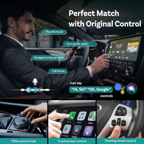 Image of OTTOCAST Mini 2-in-1 Wireless Carplay Adapter & Wireless Android Auto Adapter (Black) (LXY-US-ZM-CA505-T-2)