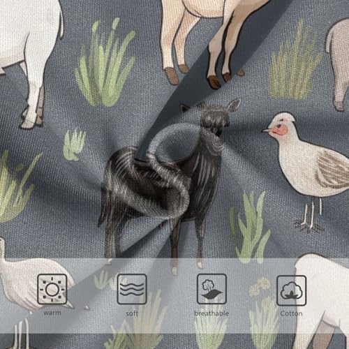 Kids Underwear Girls, Farm Themed Animals Toddler Girl Panties, Girls Cotton Underwear, 2T–8 Years3