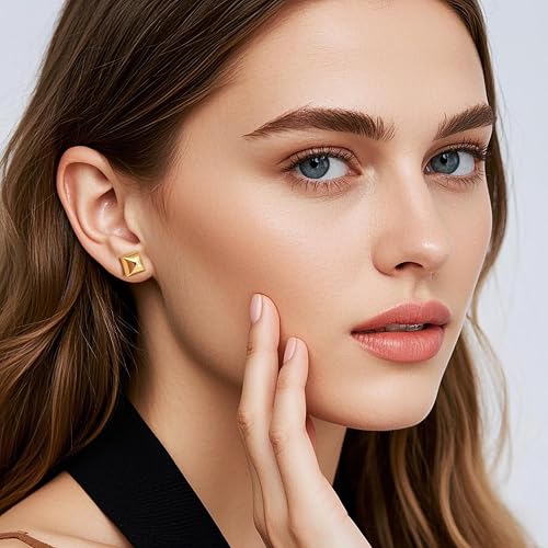 Gold Stud Earrings 14K Gold Earrings for Women Trendy Fun Fashionable and Totally Versatile Dainty Fashion Stud Earring for Women3