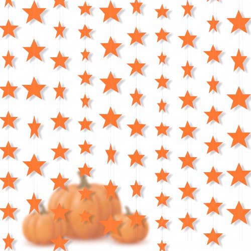 Image of Patelai Star Garland, Orange, 130 Feet