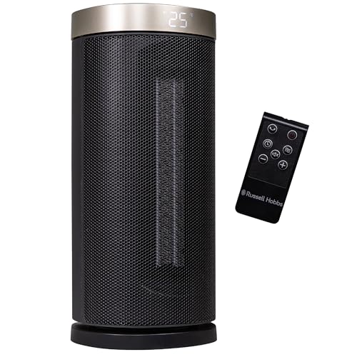 Russell Hobbs 13 Inch Space Portable Heater, 2000W Silent Oscillating Ceramic Electric Heater Black...